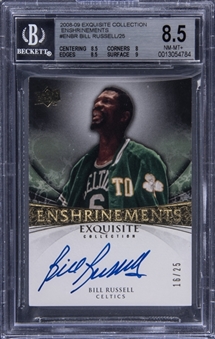 2008-09 UD "Exquisite Collection" Enshrinements #EN-BR Bill Russell (#16/25) - BGS NM-MT+ 8.5/BGS 10